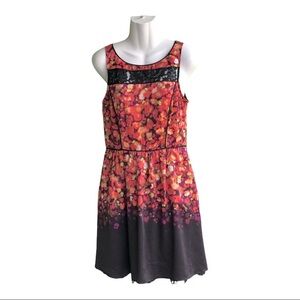 Jessica Simpson Women’s Coral Orange Casual ‎ Lace Lined Dress 4.